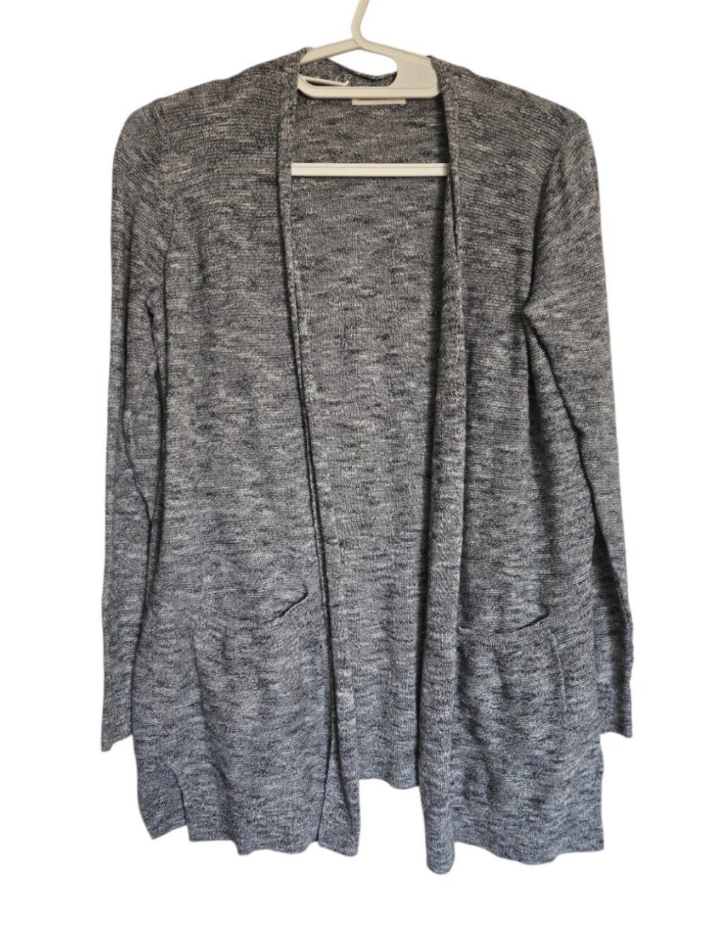 Marine Layer Gray Marled Open Front Cardigan Sweater 100% Cotton- M#22 - Picture 2 of 7